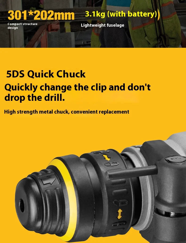 DEWALT DCH273B | 20V SDS Plus Rotary Hammer | Concrete Drilling