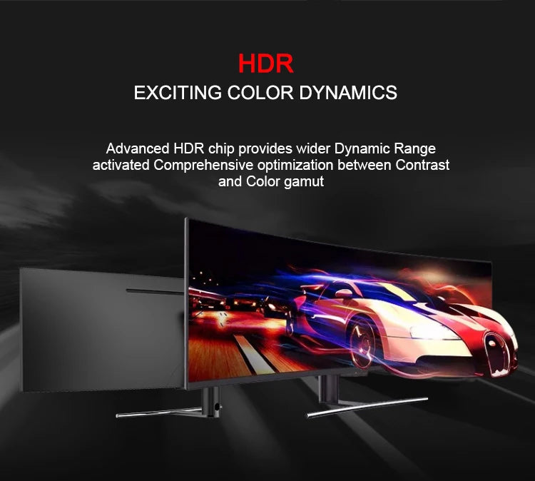 49-Inch Ultrawide Curved Monitor 32:9 | 5K 165Hz | Built-in Speakers | Home & Office