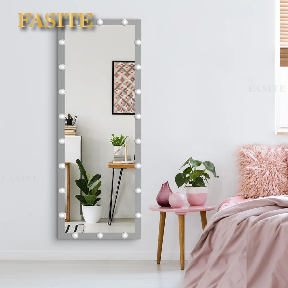 Full-Length LED Mirror | Aluminum Alloy Frame | Espejo LED de Cuerpo Completo | Marco de Aluminio