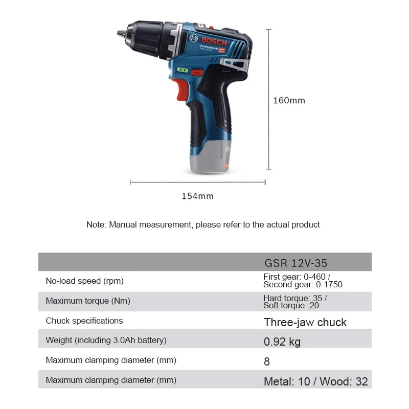 Bosch GSR 12V-35 | Brushless Cordless Drill Driver | Bare Tool