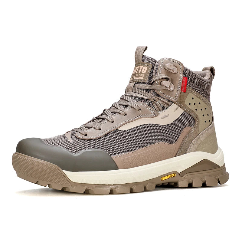 HUMTTO Men's Hiking Shoes | Lace-Up & Rubber Sole | Outdoor Walking