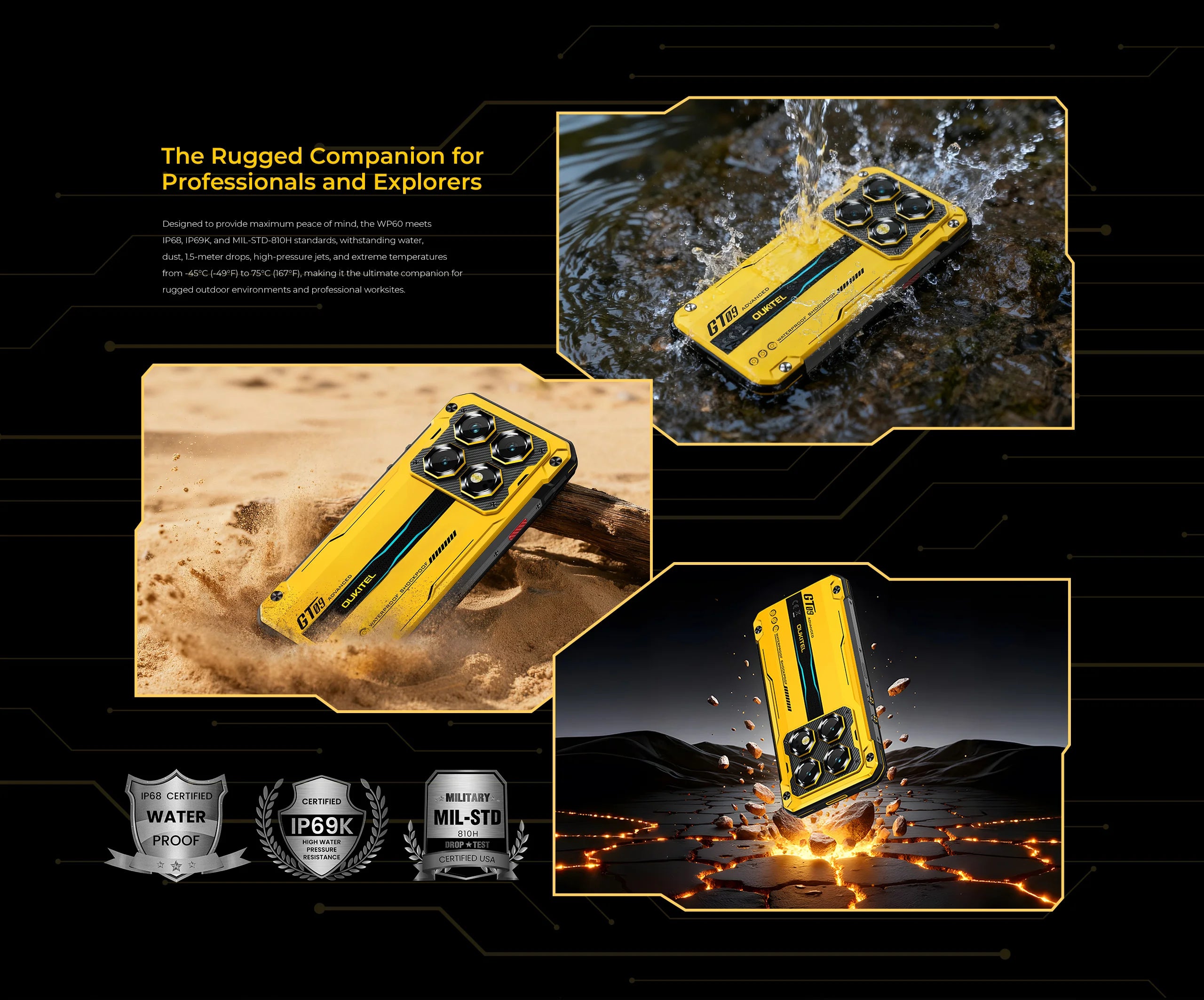 OUKITEL WP60 | Rugged Smartphone 5G 10000mAh 108MP 120Hz | Android 15 NFC