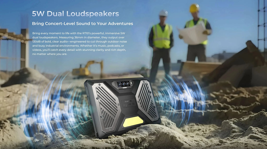 OUKITEL RT10 | Rugged Tablet 5G 25000mAh 64MP 11" FHD | Android 15 con Soporte