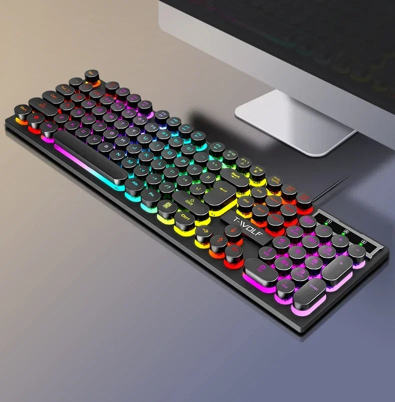 Teclado Mecánico Gaming 104 Teclas | USB | RGB Multicolor | Switch Negro | PC/Laptop | Full-Size RGB Mechanical Gaming Keyboard 104 Keys USB Black Switch PC Laptop