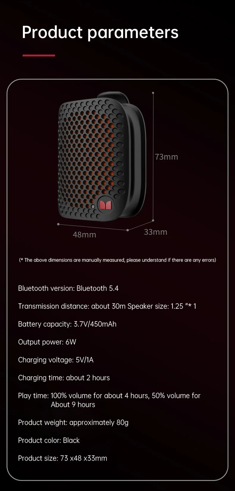 Monster M3 Clip-On Bluetooth Speaker | Portable Audio / Altavoz Bluetooth portátil Monster M3