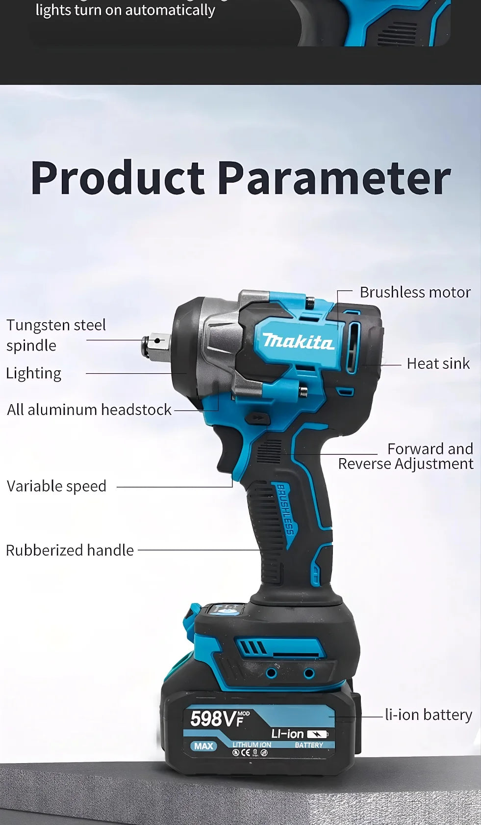Makita 18V 800Nm Brushless Impact Wrench | High Torque | EU