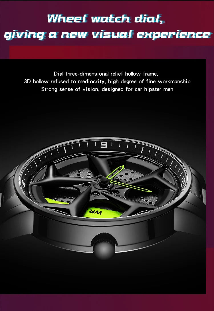 SANDA 1087 Men's Sports Quartz Watch | 360° Rotating Dial | Chronograph | Leather & Steel | Waterproof