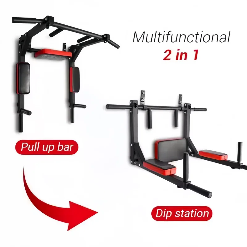 Wall Mounted Pull Up Bar | Multifunctional Home Gym Steel Bar | Chin-Up, Leg Raise & Core Training