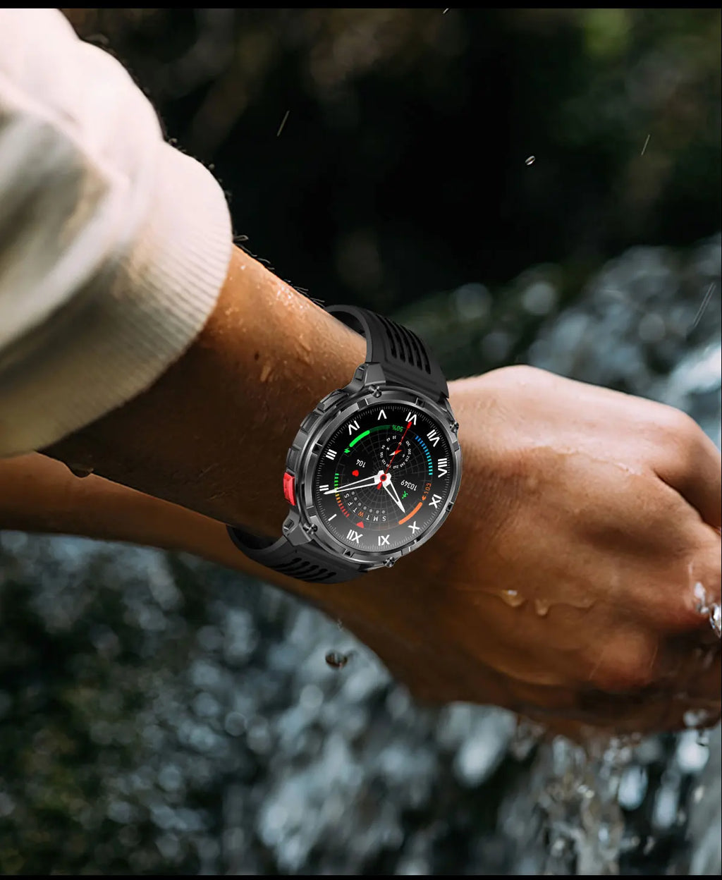 T-REX 3 | Smartwatch Militar 1100mAh | AMOLED 1.7", 10ATM, GPS, 170+ Modos, Linterna LED