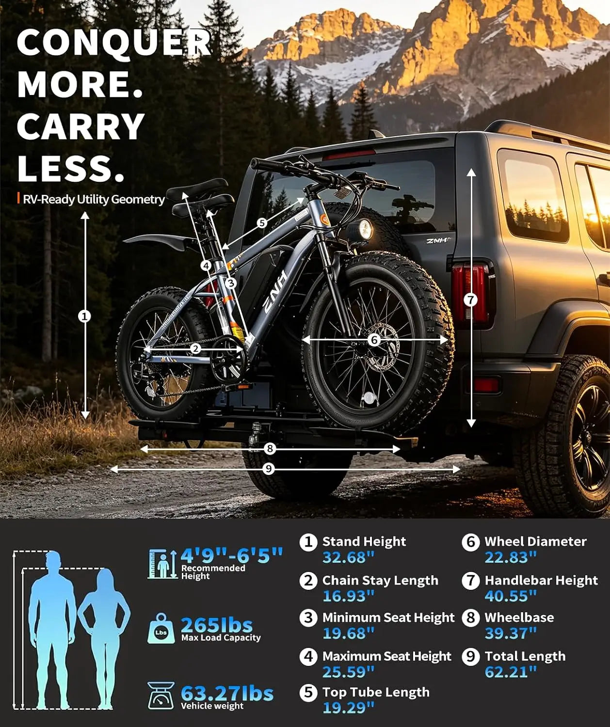 E-Bike Adultos 1000W | Fat Tire 20"/24"/26" | 48V 15Ah Extraíble | 65 Millas | 5 Modos | Shimano 7v | UL Certificada