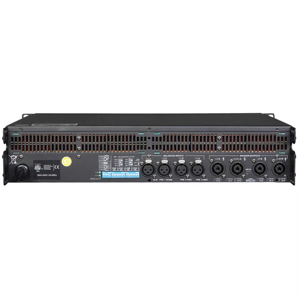PaulKitson FP10000Q Professional Power Amplifier | 4CH | 2500W | Subwoofer & Line Array | 110V & 220V