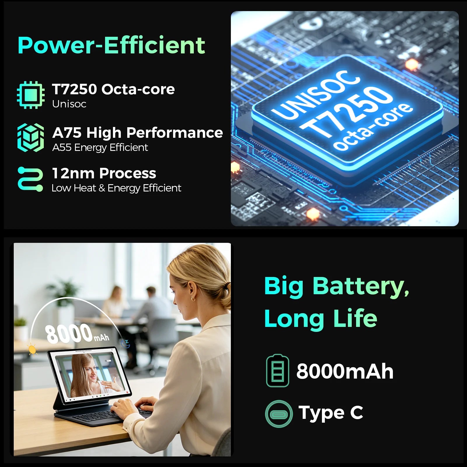 Tablet Teclast P50T 11" | Android 16 | 16GB RAM + 128GB | Octa-Core | 90Hz | 8000mAh | GPS | WiFi 5 | Netflix