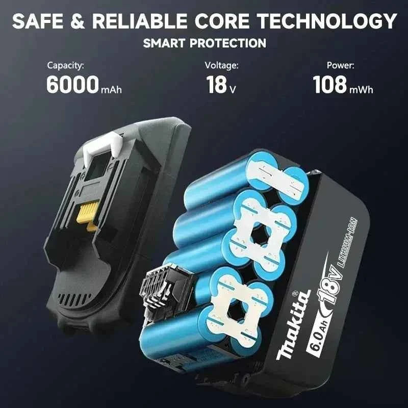 Makita-Compatible 18V Batteries & Charger | 3Ah/6Ah | DDF487