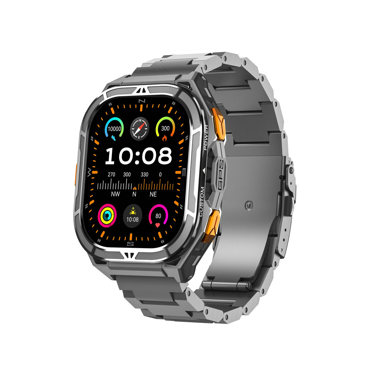 GPS Smartwatch 2026 Rugged | AMOLED 1.96" | NFC | 10m Waterproof | Bluetooth 5.3 | Men Outdoor | Smartwatch GPS 2026 Resistente | AMOLED 1.96" | NFC | Resistente al Agua 10m | Bluetooth 5.3 | Hombre Exterior