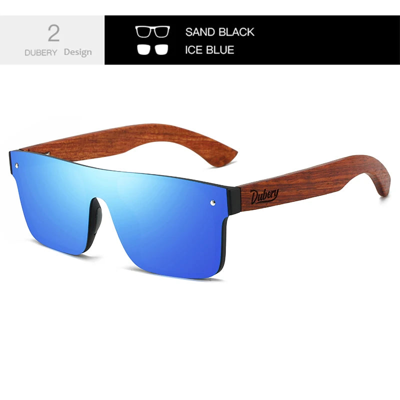 DUBERY Gafas de Sol Polarizadas UV400 | Marco de Madera | 6 Colores