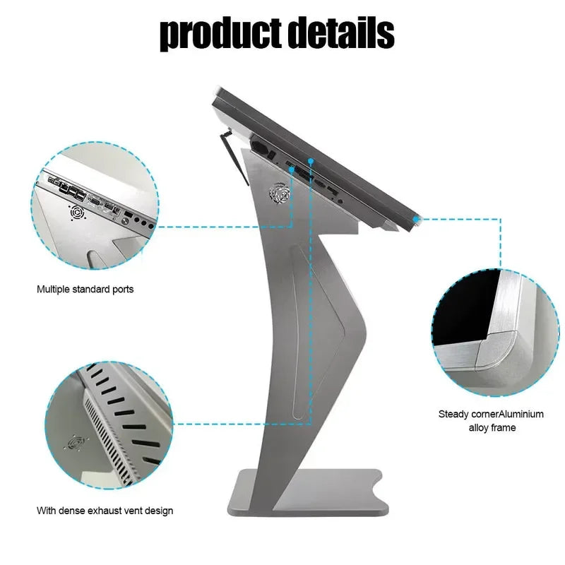 32-Inch Floor-Standing Touchscreen Kiosk | Full HD Digital Signage / Quiosco táctil de pie de 32 pulgadas