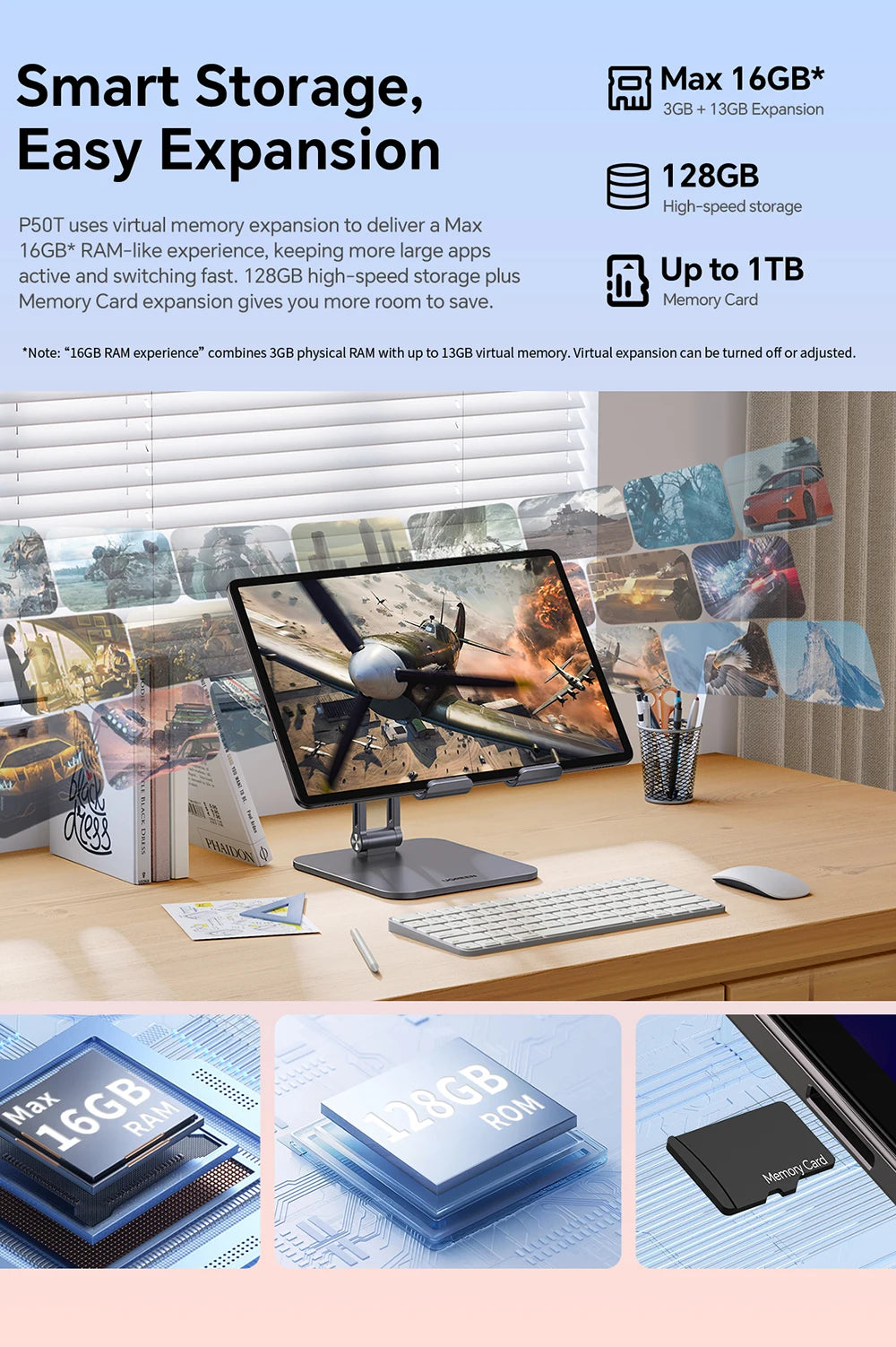 Tablet Teclast P50T 11" | Android 16 | 16GB RAM + 128GB | Octa-Core | 90Hz | 8000mAh | GPS | WiFi 5 | Netflix