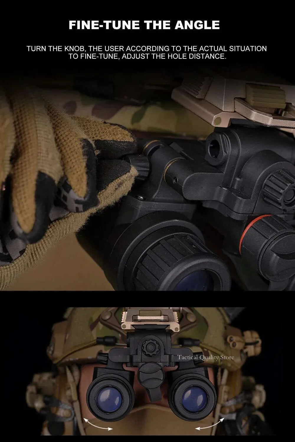 AN/PVS31 Binocular Night Vision Goggles Dummy Model | Airsoft Helmet Prop | Cosplay & Film | BK/TAN