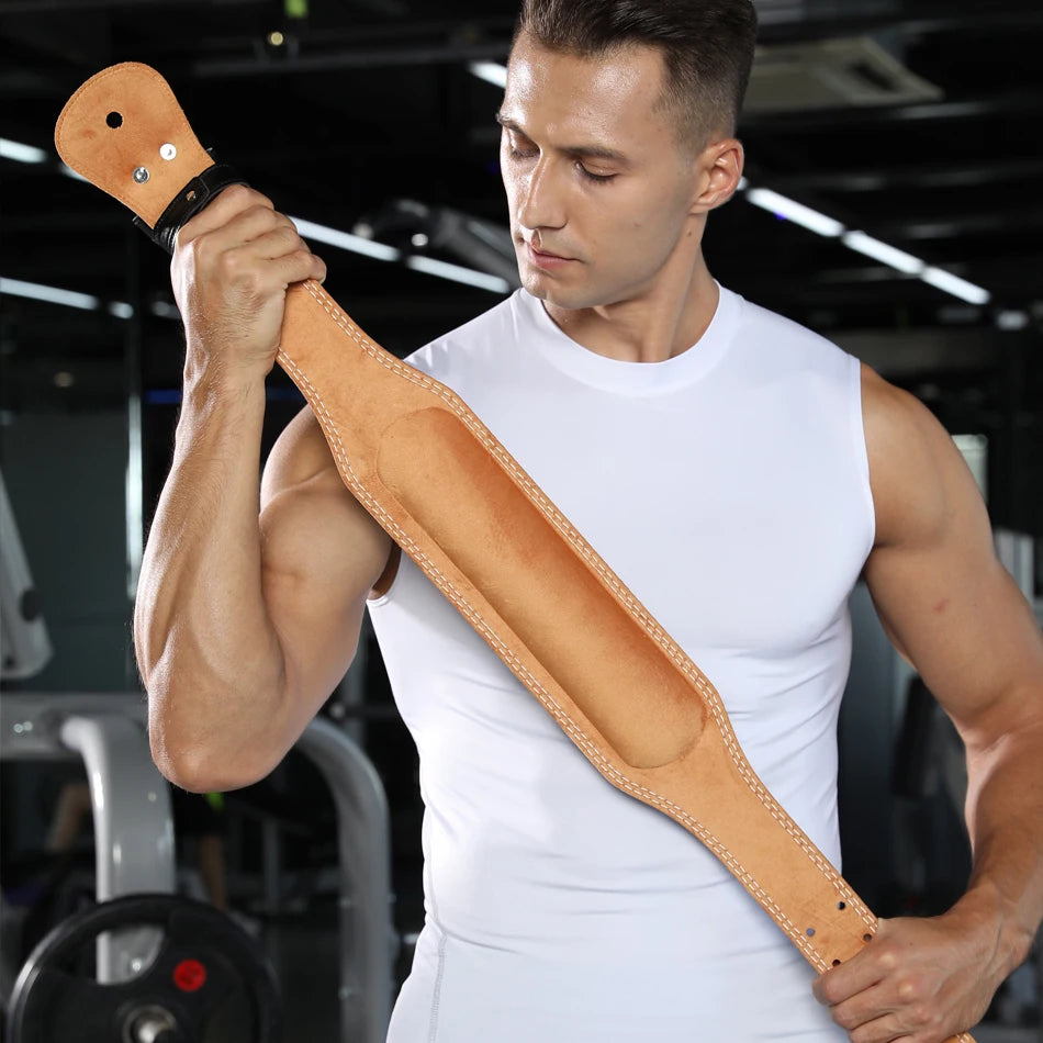 Weightlifting Belt PU & Cow Leather | Waist Support for Powerlifting & Strength Training