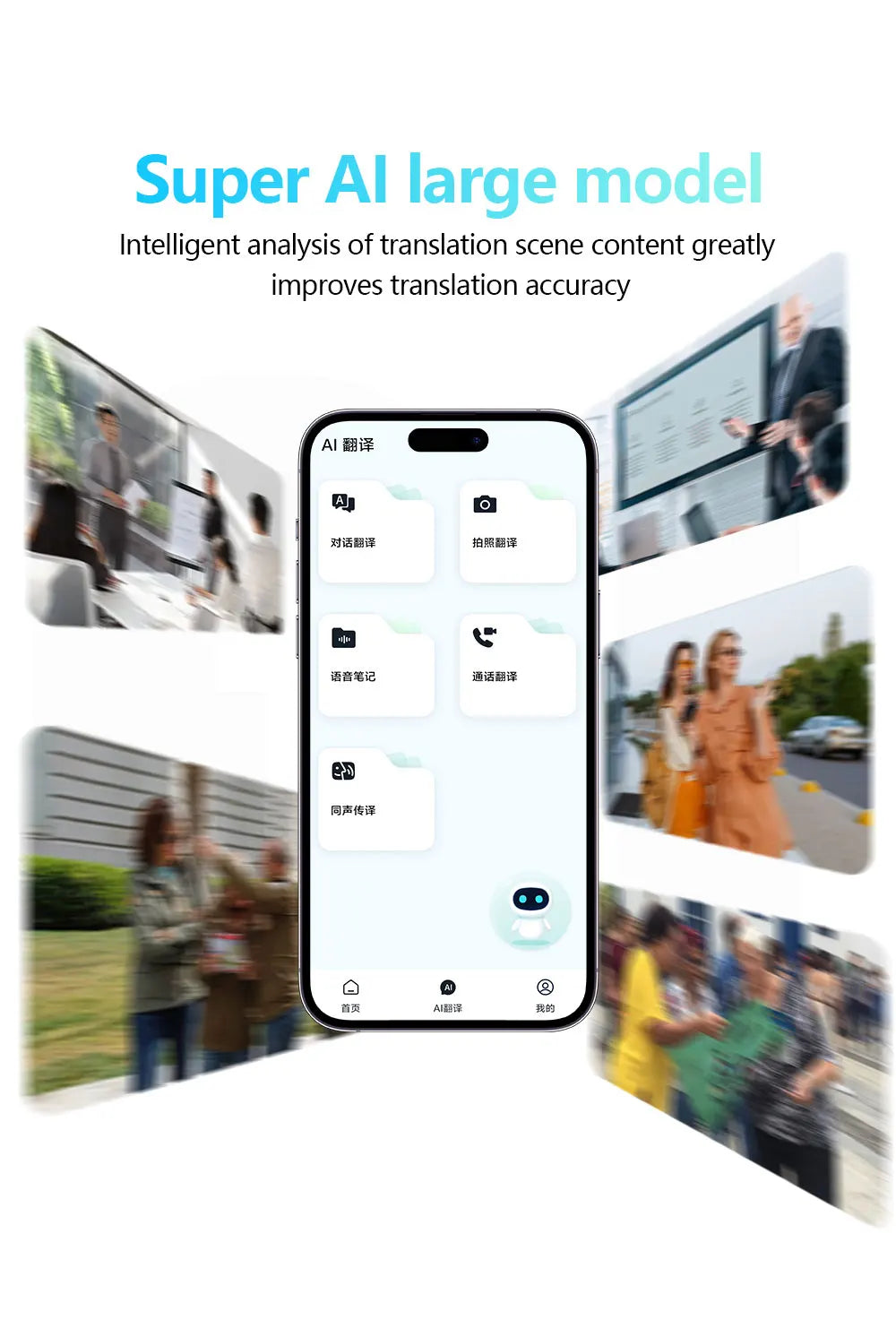 Traductor de Voz IA ZNP | Bluetooth Inalámbrico | 150+ Idiomas | Magnético Ultra-Delgado | Offline | Soporte para Teléfono | 30h Batería