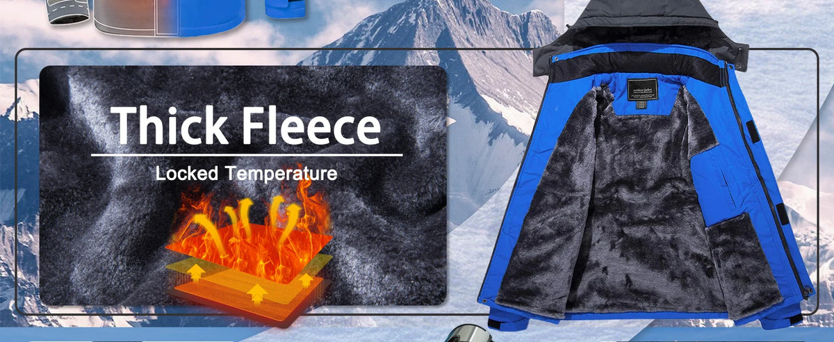 MAGCOMSEN Men's Winter Jacket | Fleece Lined | Ski & Hiking