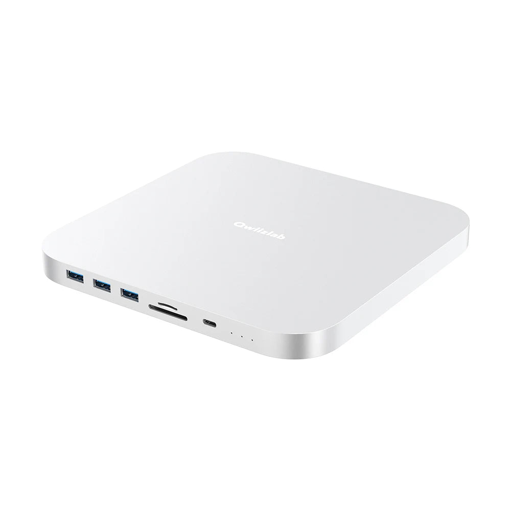 Qwiizlab UH25 Pro USB-C Hub for Mac Mini M1/M2 | 10 Ports | NVMe + SATA SSD | 10Gbps | SD/TF