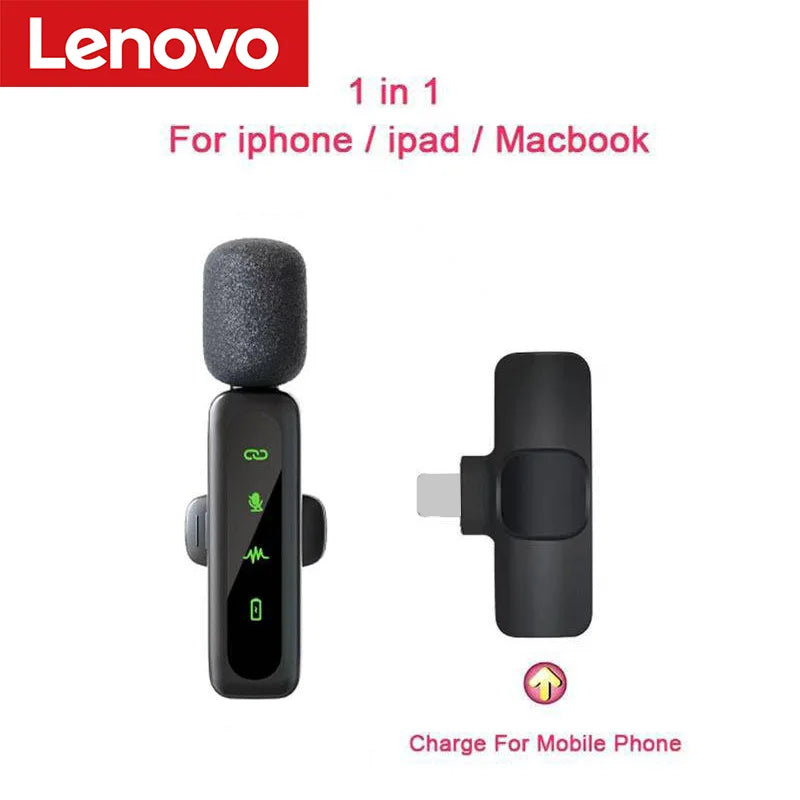 Wireless Lavalier Microphone | Rechargeable Clip-On Mic | iPhone & USB-C