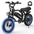 E-Bike 16" Adultos | 500W | 36V 12.8Ah Extraíble | 45 Millas | 4 Modos | Frenos Disco | UL 2849 | Negro/Naranja/Rosa/Azul