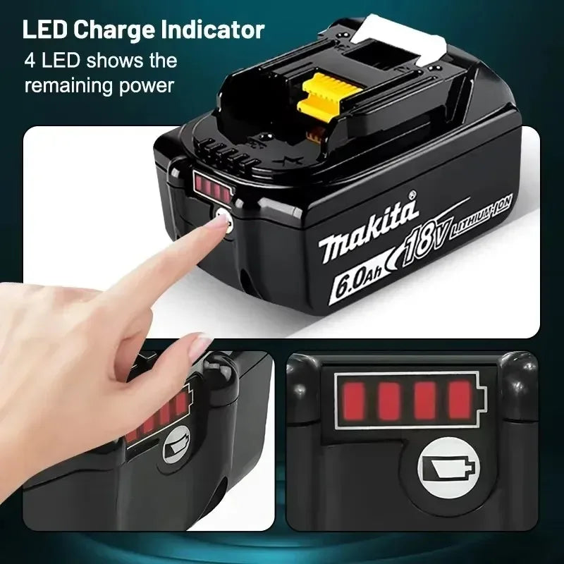 Makita-Compatible 18V Batteries & Charger | 3Ah/6Ah | DDF487