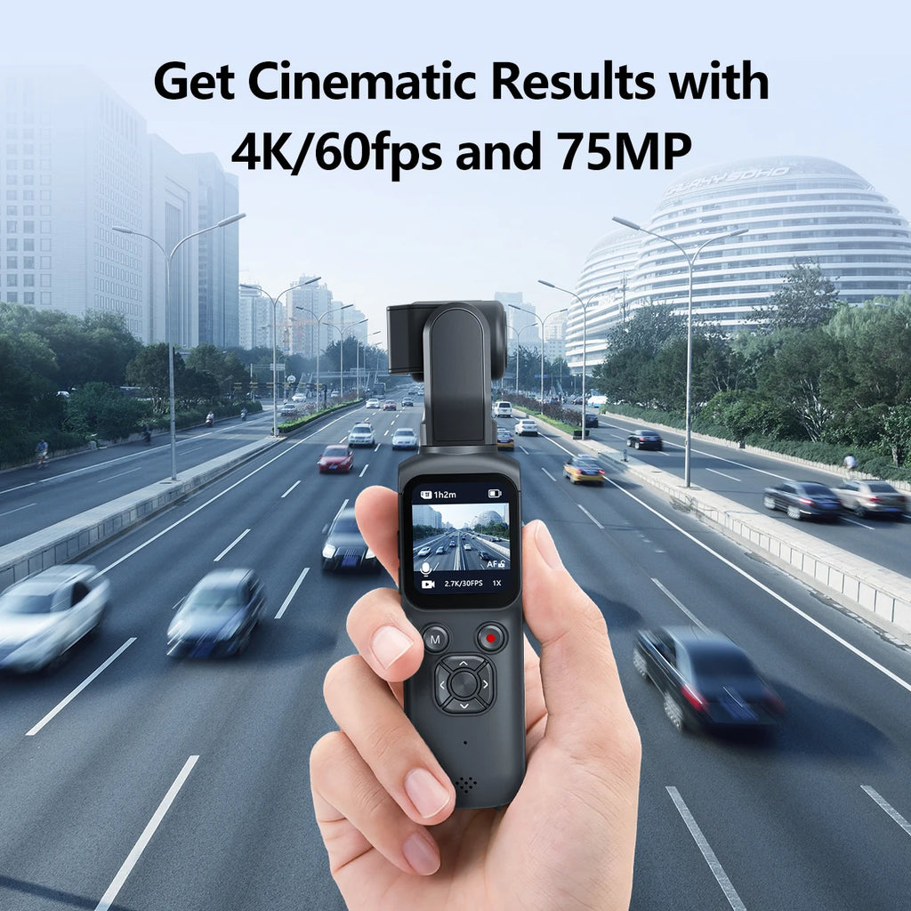 4K Pocket Vlog Camera | WiFi & Touchscreen