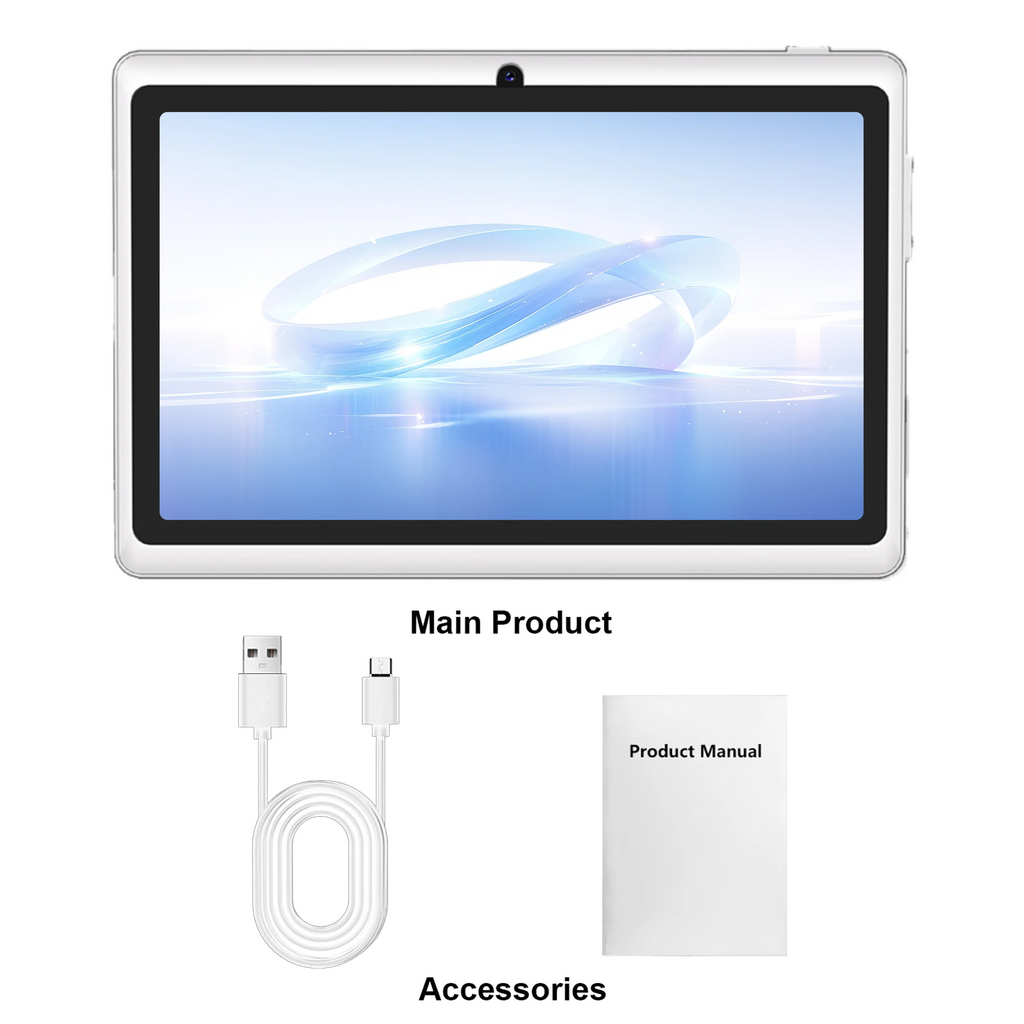 Tablet COLORROOM 7" | Android 11 | 6GB RAM + 32GB | Quad-Core | WiFi | 3000mAh | Con Funda de Cuero | 4 Colores