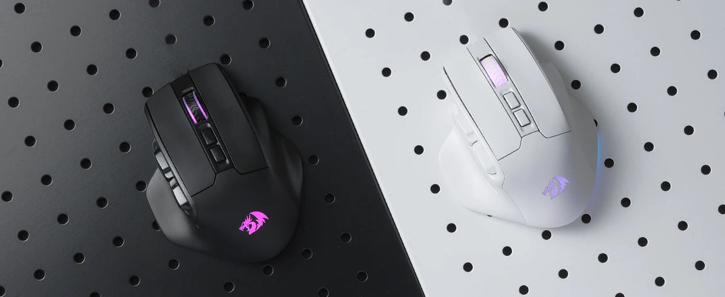 Redragon M811 PRO Wireless MMO Gaming Mouse | 26000 DPI | 15 Buttons | RGB | Pixart 3395