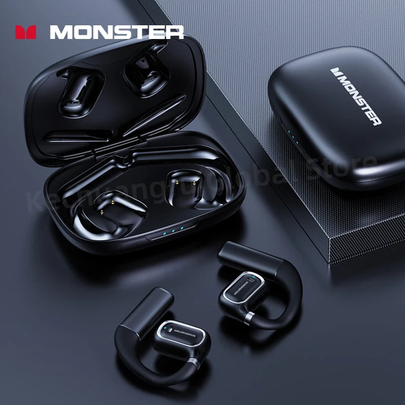 Monster XKO01 - Auriculares TWS Bluetooth 5.3 | 28h Batería | ENC | Ear Hook