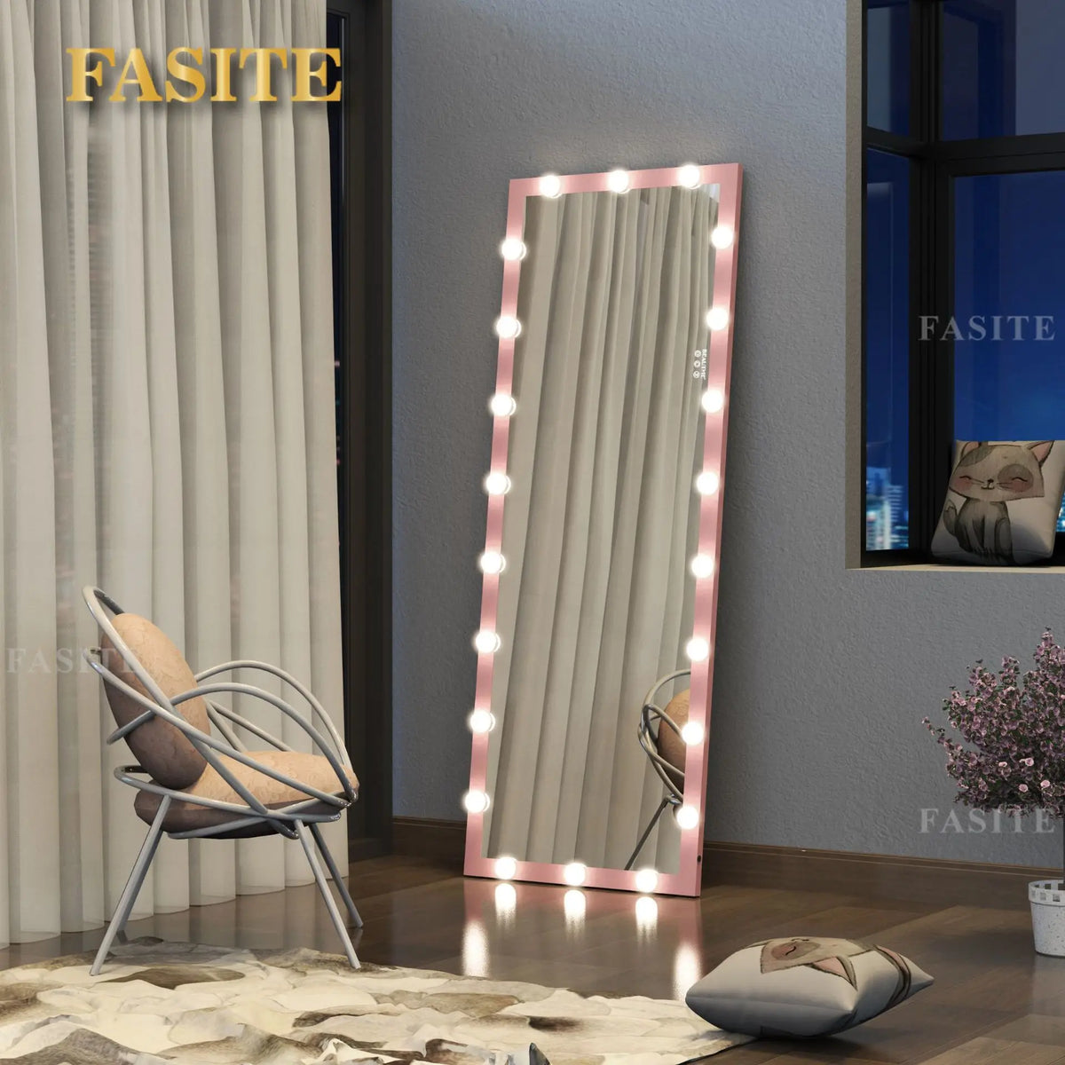 Full-Length LED Mirror | Aluminum Alloy Frame | Espejo LED de Cuerpo Completo | Marco de Aluminio