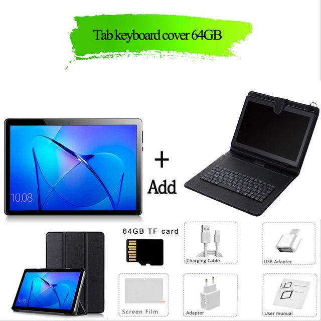 Tablet BDF S10 10.1" | Android 13 | 6GB RAM + 128GB | 4G LTE | Octa-Core | 5000mAh | IPS 1280x800
