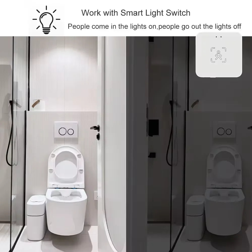 Sensor de Presencia Humana Tuya 24GHz MmWave | Zigbee & WiFi | Radar Inteligente | Compatible Home Assistant