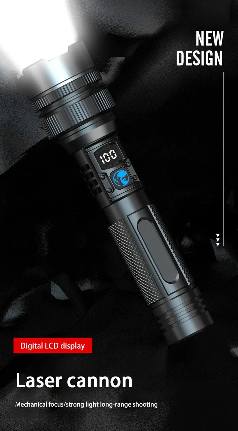 Rechargeable LED Flashlight | Adjustable Zoom | Linterna para Camping