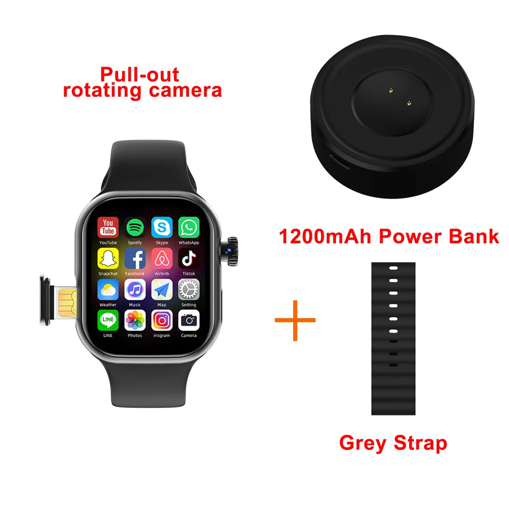 S10 Smartwatch Android 4G LTE | AMOLED 2.06" | Rotating Camera | SIM Card | GPS | WiFi | Men Women Kids | S10 Smartwatch Android 4G LTE | AMOLED 2.06" | Cámara Giratoria | Tarjeta SIM | GPS | WiFi | Hombre Mujer Niños