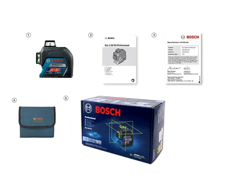 Bosch GLL3-60XG | Green 3D 12-Line Laser Level | Self-Leveling