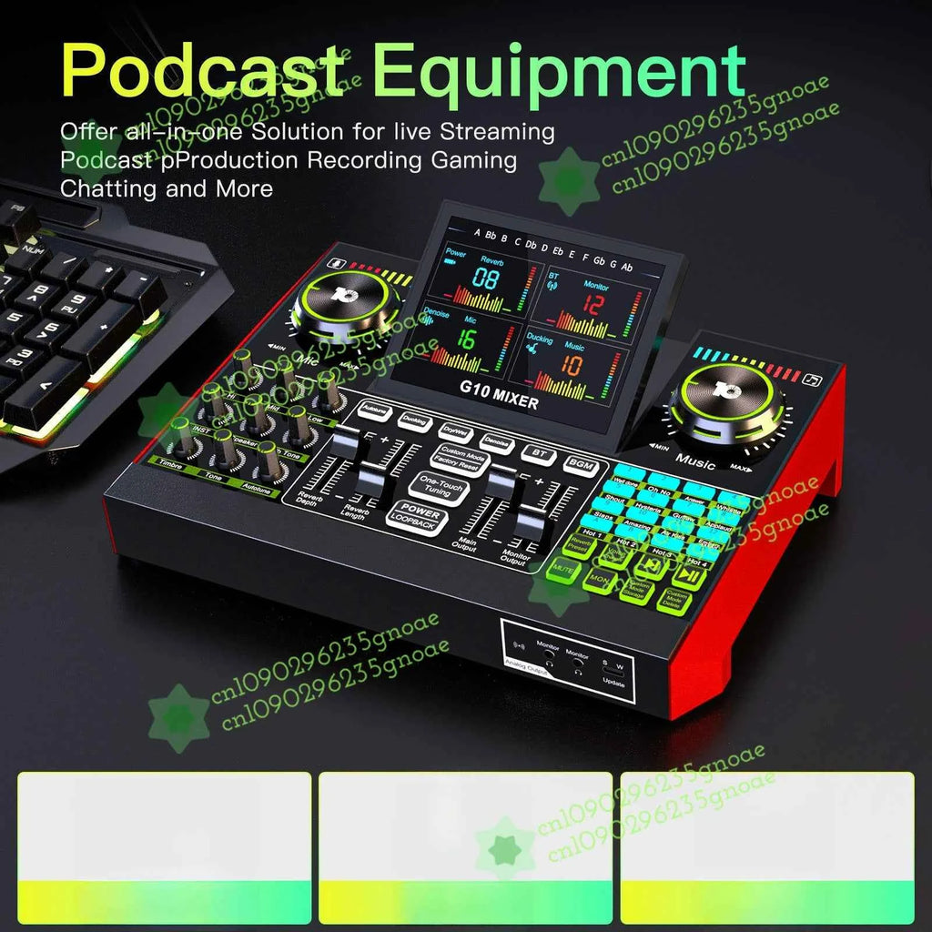 Tarjeta de Sonido G10 para Streaming | Kit Completo con Micrófono para Transmisiones en Vivo