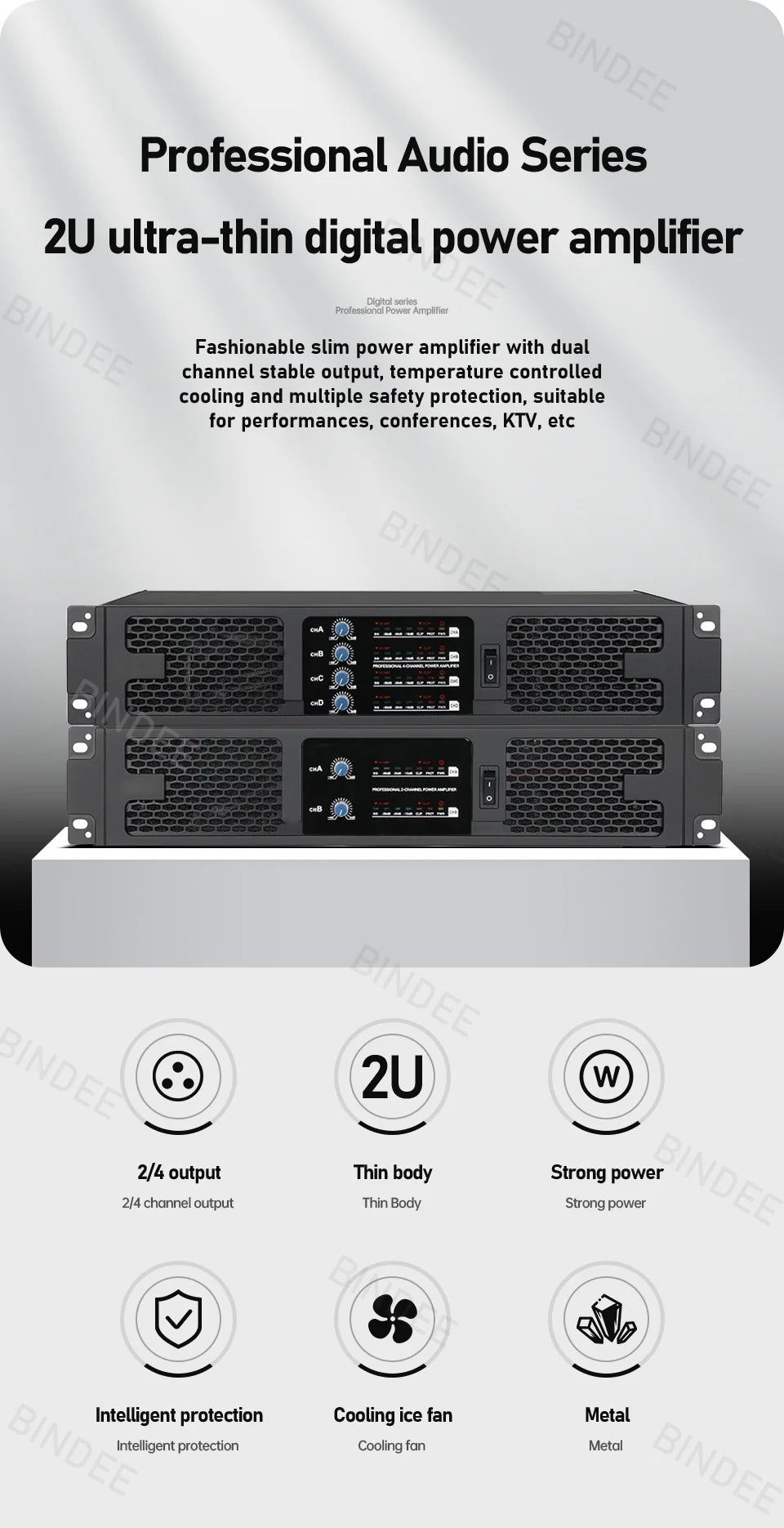 SIKETEER D2600/D4600 Digital Power Amplifier | 2/4 Channel | Amplificador Profesional