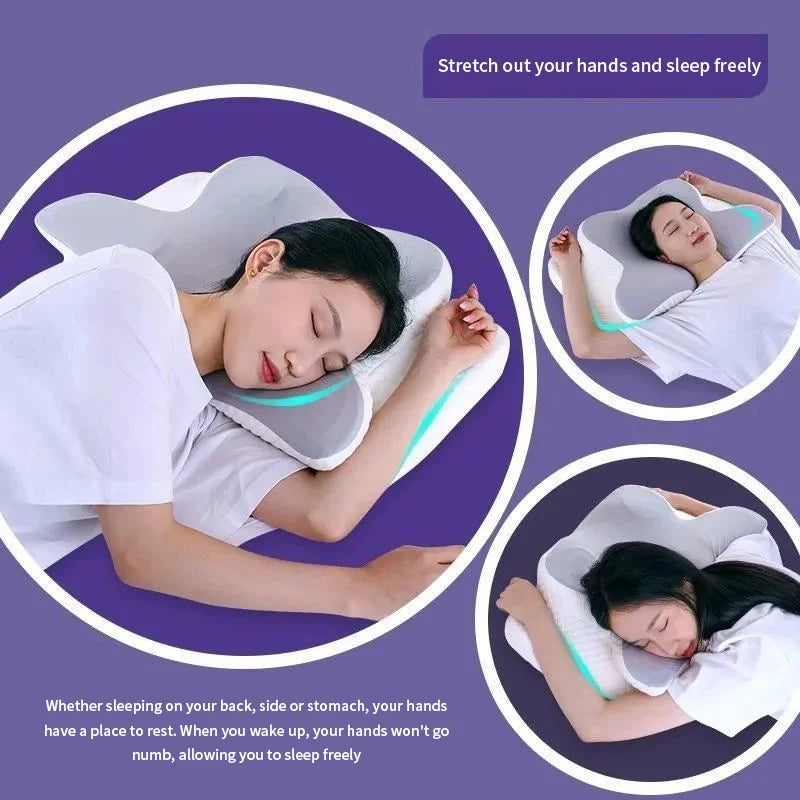 Butterfly Contour Neck Pillow | Ergonomic Foam Support | Almohada Cervical