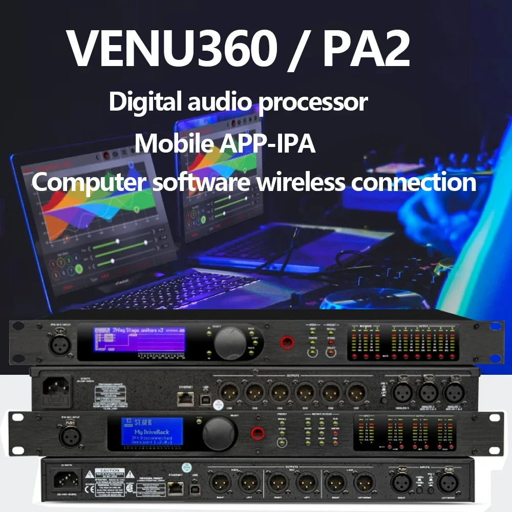 PA2 VENU360 Digital Audio Feedback Suppressor | Crossover Matrix | DSP | Speaker Management | Stage