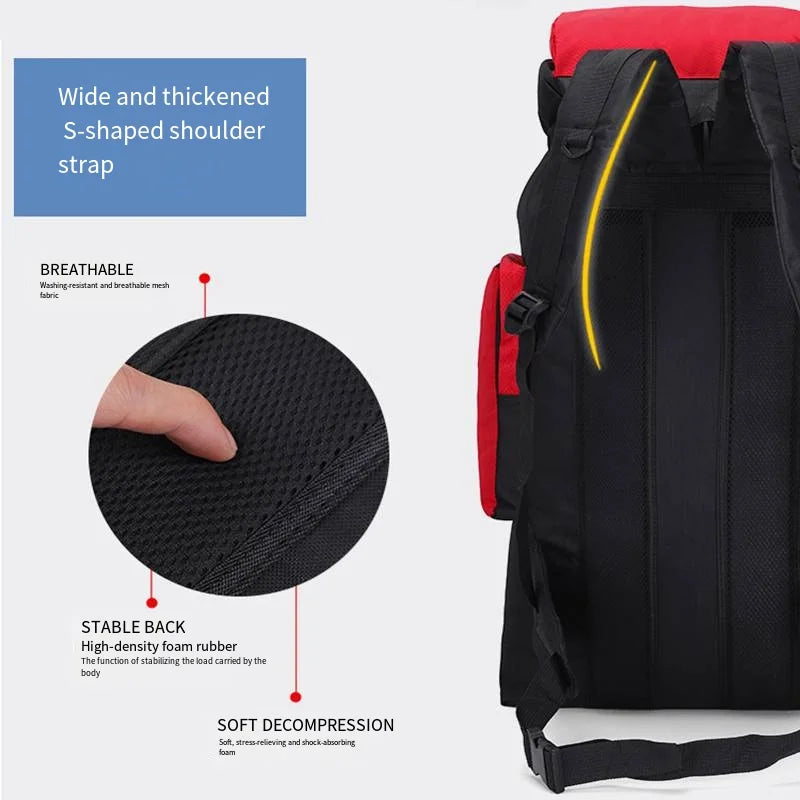 80L Nylon Hiking Backpack | Outdoor Travel / Mochila de montaña