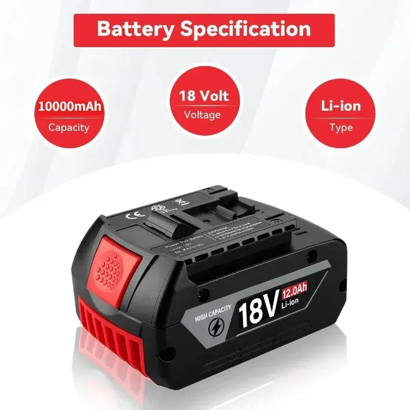 Bosch-Compatible 18V Batteries | 8Ah-12Ah | Chargers & Kits