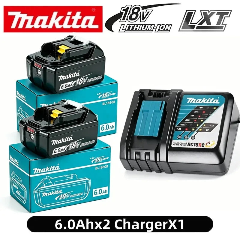 Makita-Compatible 18V Batteries & Charger | 3Ah/6Ah | DDF487