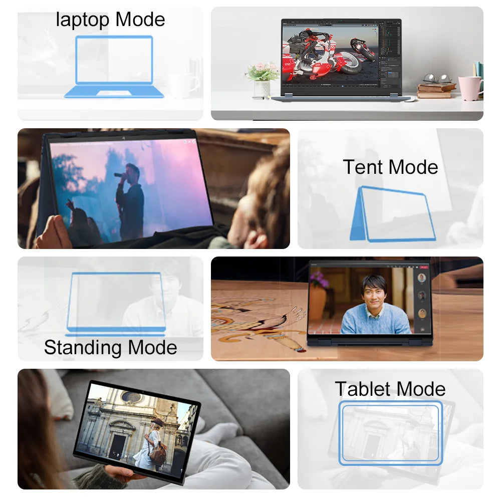 Ninkear YBook15 Laptop 2-in-1 15.6" | AMD Ryzen 3, 16GB RAM, 512GB SSD | Touch 360°, Windows 11