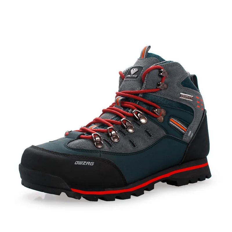 Laxsesu Men's Hiking Boots | Lace-Up & Rubber Sole | Outdoor Walking