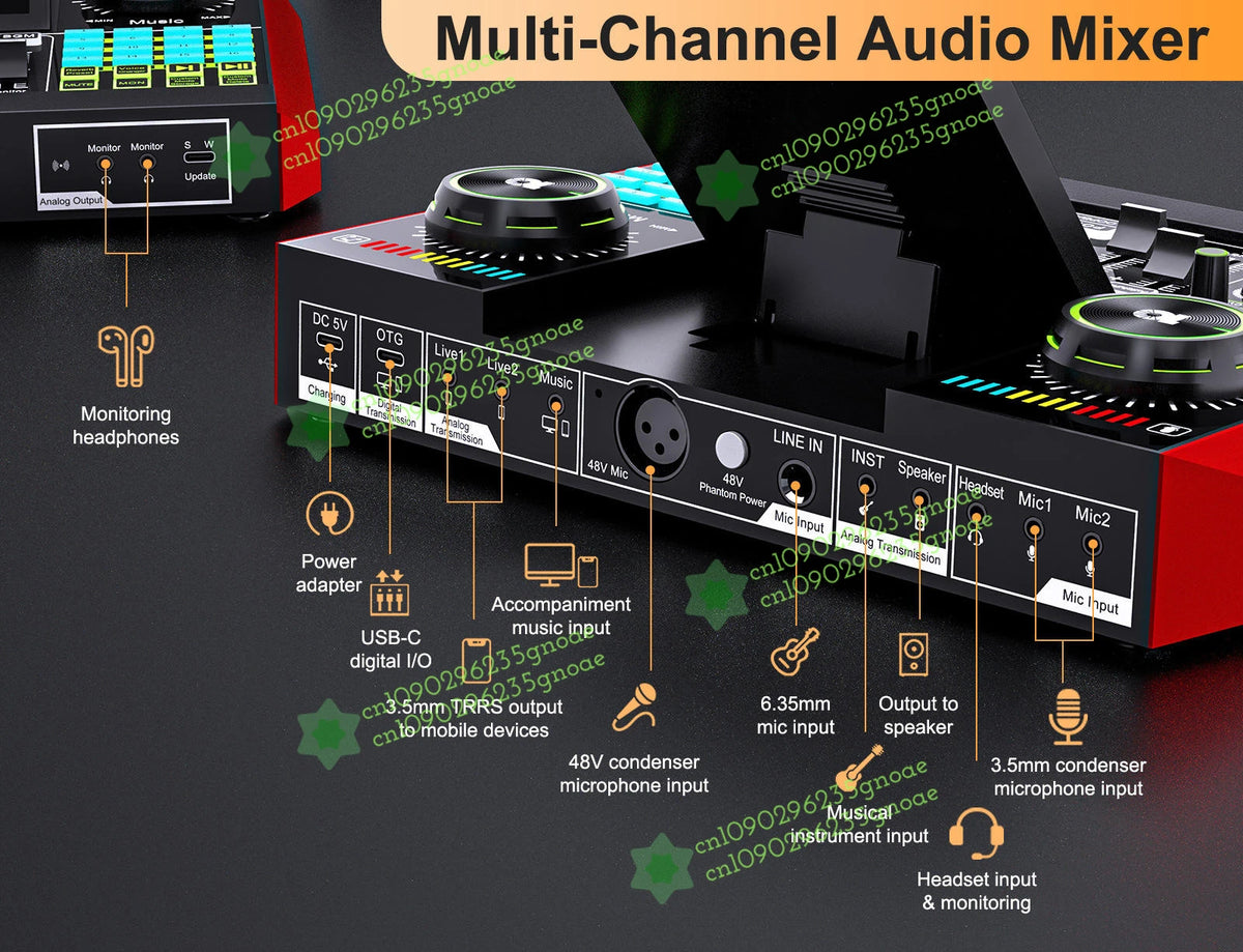 Tarjeta de Sonido G10 para Streaming | Kit Completo con Micrófono para Transmisiones en Vivo