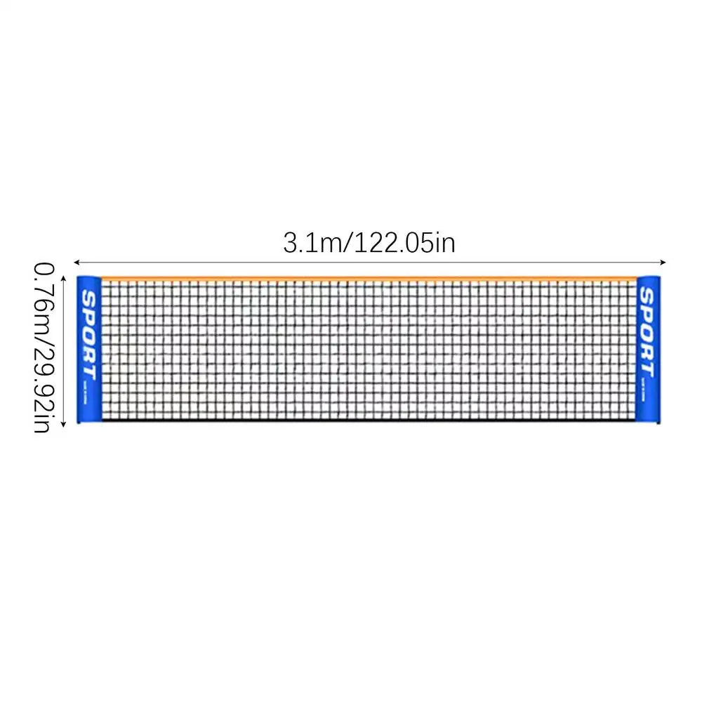 Portable Badminton Net | Height Adjustable | Indoor & Outdoor Sports | 310x76cm Nylon